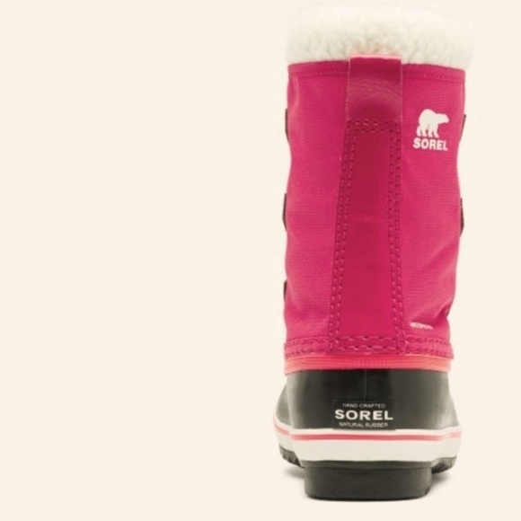 Girls Boots Sorel Yoot Pac Nylon Waterproof Rubber Soles Sherpa C… - Picture 8 of 12